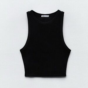 Black Ribbed Tank